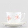 Чашка с блюдцем кофейная ф. Ландыш рис. Розовые цветы в Москве