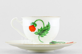 Чашка с блюдцем чайная ф. Айседора рис. Кардинал