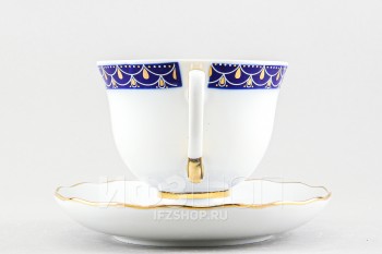 Чашка с блюдцем чайная ф. Бутон рис. Вечерний звон