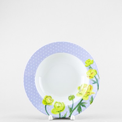 Тарелка глубокая 20 см ф. Идиллия рис. Ситец. Купальница