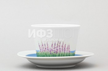 Чашка с блюдцем чайная ф. Молодежная рис. Иван-чай