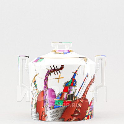 Сервиз чайный ф. Гербовая рис. Музыкальные инструменты, 14 предметов