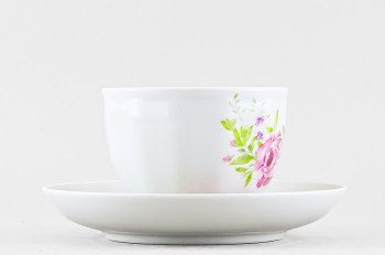 Чашка с блюдцем чайная ф. Гранатовый рис. Оливия