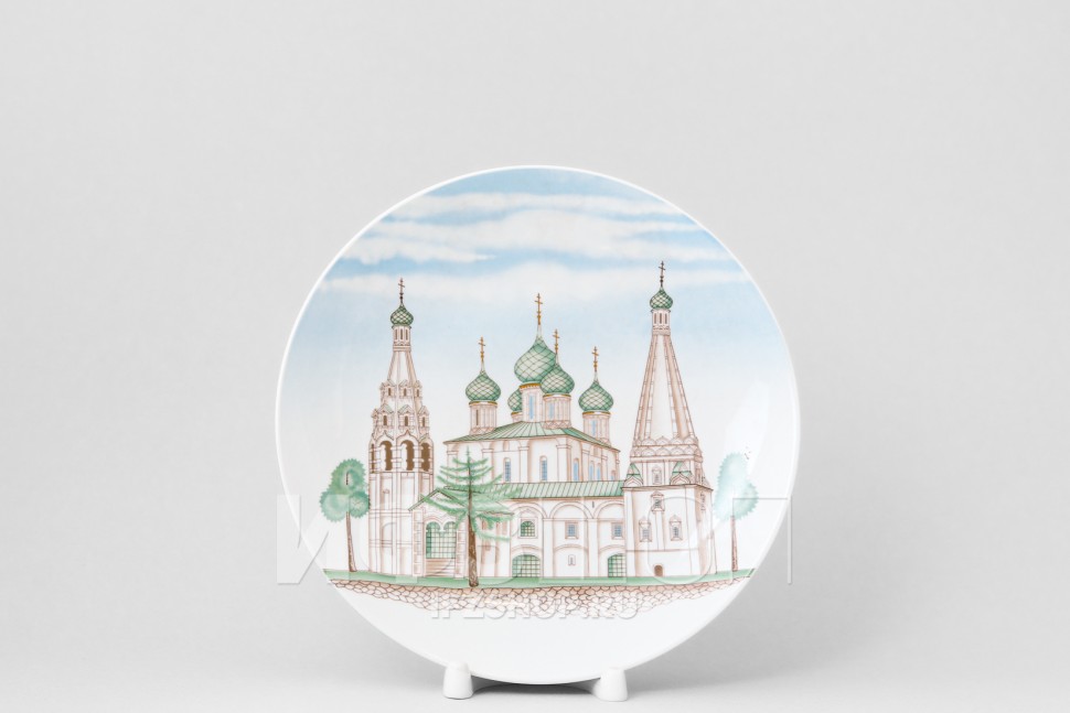 Декоративная тарелка 19.5 см рис. Ярославль. Церковь Ильи Пророка