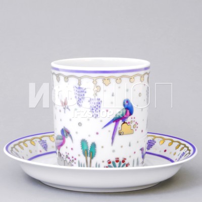 Чашка с блюдцем чайная ф. Гербовая рис. Нескучный сад №2