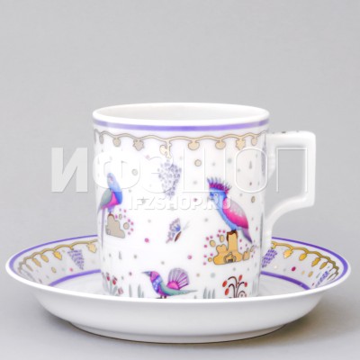 Чашка с блюдцем чайная ф. Гербовая рис. Нескучный сад №2