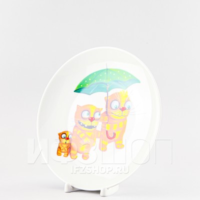 Декоративная тарелка 19.5 см рис. Под зонтом