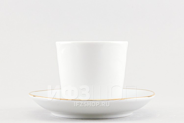 Чашка с блюдцем чайная ф. Голубка рис. Отводка золотом 