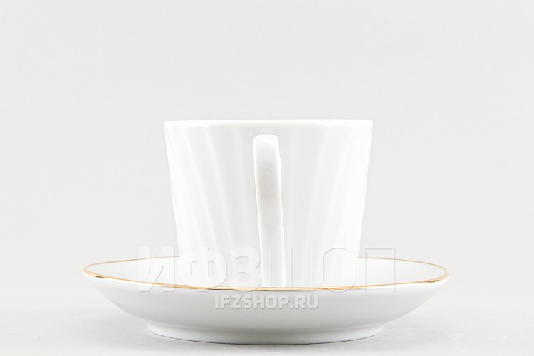 Чашка с блюдцем чайная ф. Голубка рис. Отводка золотом 
