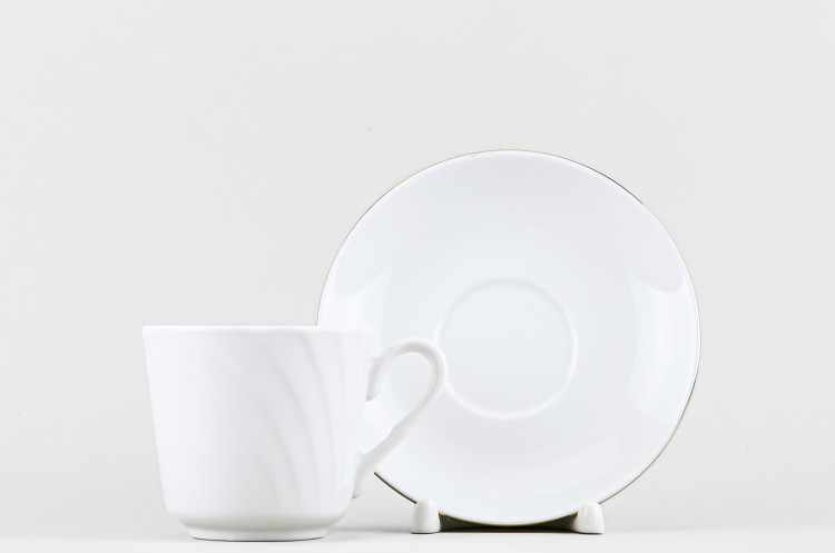 Чашка с блюдцем чайная ф. Голубка рис. Отводка золотом 