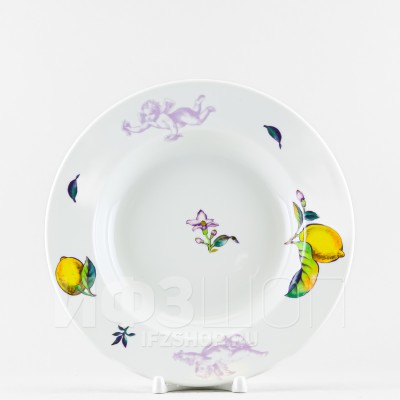 Тарелка глубокая 22 см ф. Глубокая рис. Лимоны