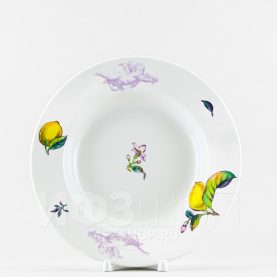 Тарелка глубокая 22 см ф. Глубокая рис. Лимоны