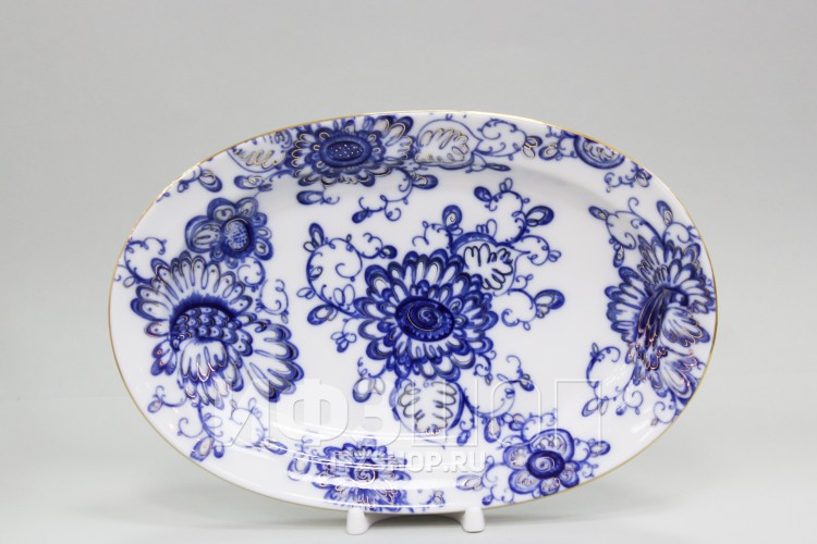 Блюдо овальное 28 х 20 см ф. Молодежная рис. Поющий сад в Москве