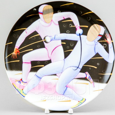 Декоративная тарелка 27.5 см рис. Поединок