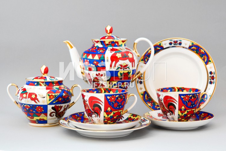 Сервиз чайный ф. Весенняя рис. Народные узоры, 20 предметов в Москве