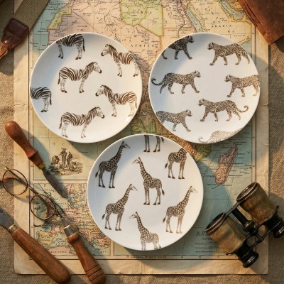 Набор из 3 тарелок плоских 24 см ф. Универсал рис. Сафари