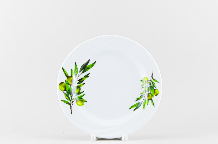 Тарелка плоская 20 см ф. Голубка рис. Ветка оливы 