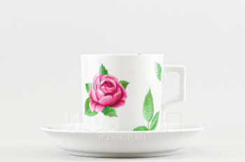 Чашка с блюдцем чайная ф. Гербовая рис. Розариум