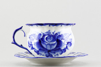 Чашка с блюдцем чайная ф. Императорская рис. Авторский (Кустарева)