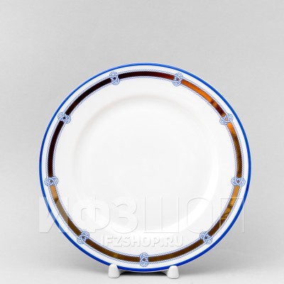 Тарелка плоская 21.5 см ф. Европейская-2 рис. Белое море