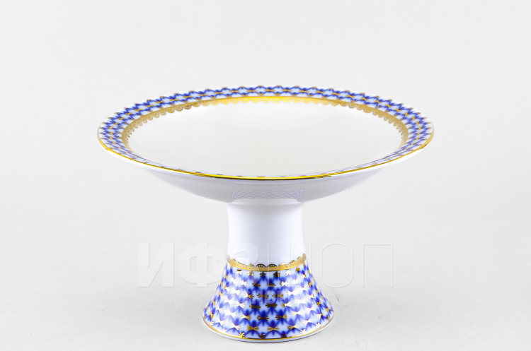 Ваза для фруктов ф. Молодежная малая рис. Кобальтовая сетка в Москве