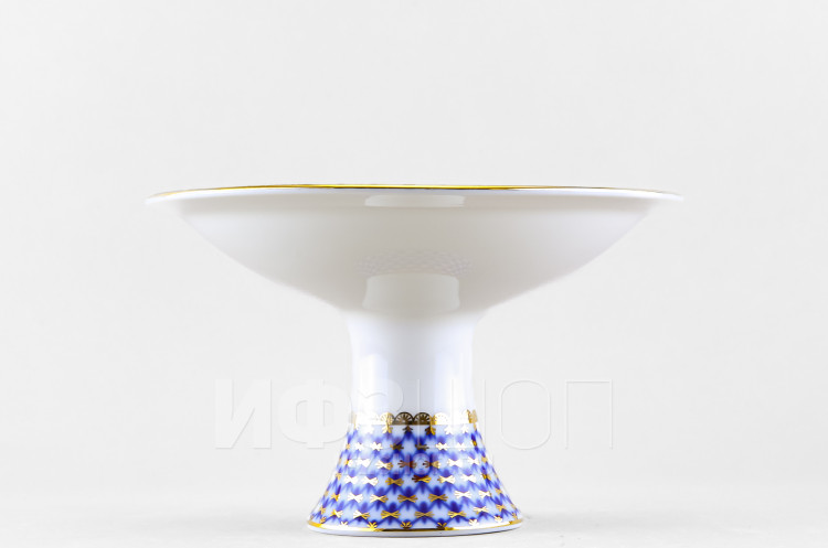 Ваза для фруктов ф. Молодежная малая рис. Кобальтовая сетка в Москве