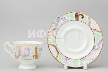 Чашка с блюдцем чайная ф. Айседора рис. Мариенталь розовый