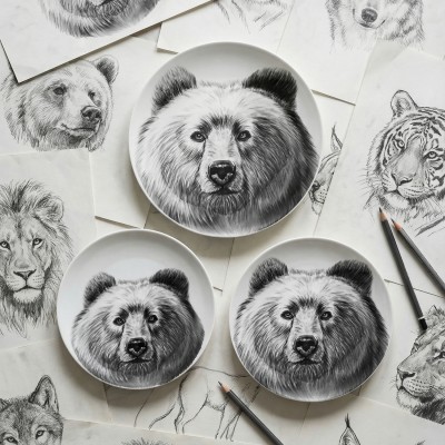 Набор тарелок ф. Универсал рис. Медведь, 3 предмета