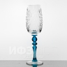 Набор из 6 бокалов для шампанского 210 мл ф. 7565 серия 900/300 (с бирюзовой ножкой)