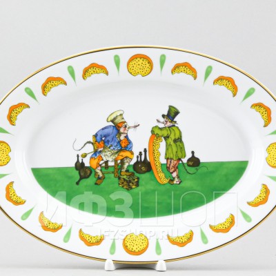 Блюдо овальное 36 х 25 см ф. Европейская-2 рис. Крысята-воришки