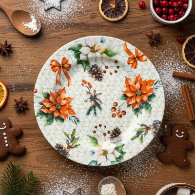 Тарелка плоская 24 см ф. Идиллия рис. Праздник