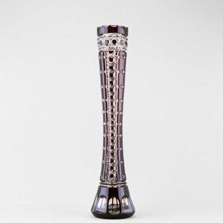 Ваза для одного цветка, высота 40 см, бордовый наклад, 720/1 в Москве