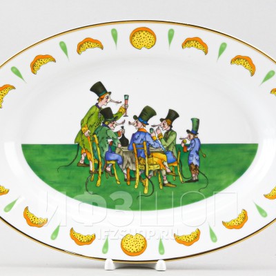 Блюдо овальное 40 х 29.5 см ф. Европейская-2 рис. Крысята-воришки