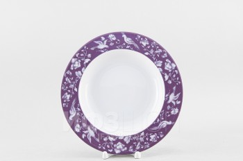 Тарелка глубокая 22.5 см ф. Европейская-2 рис. Monplaisir Violet / Монплезир фиолетовый