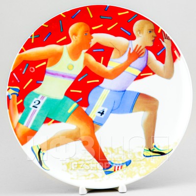Декоративная тарелка 27.5 см рис. На финишной прямой