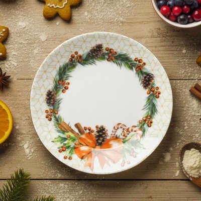 Тарелка плоская 20 см ф. Идиллия рис. Праздник
