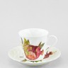 Чашка с блюдцем кофейная ф. Витая рис. Гранаты (микс) в Москве