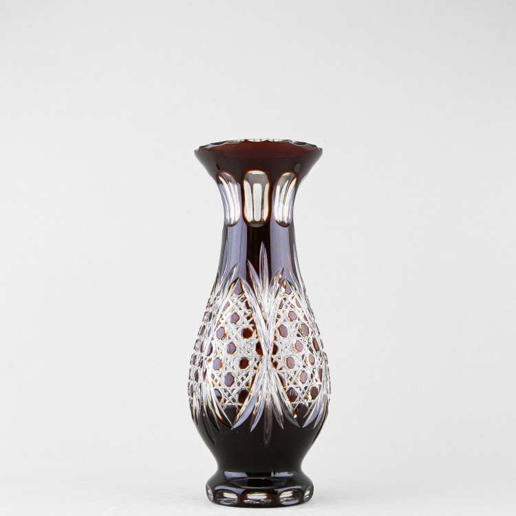 Ваза для цветов, высота 28 см, бордовый наклад, 740/1 в Москве