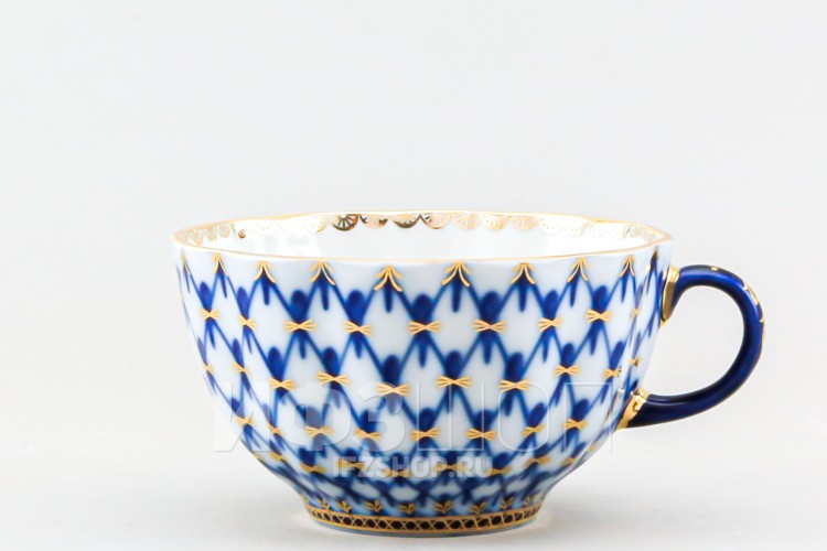 Чашка чайная ф. Тюльпан рис. Кобальтовая сетка 