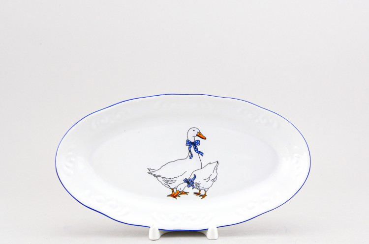 Селедочница 24.6 х 13.9 см ф. Надежда рис. Гуси 