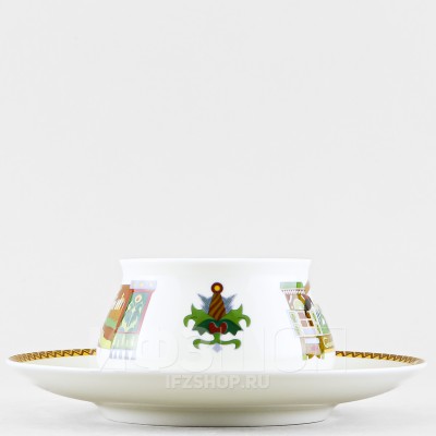 Чашка с блюдцем кофейная ф. Билибина рис. Сказочный пейзаж