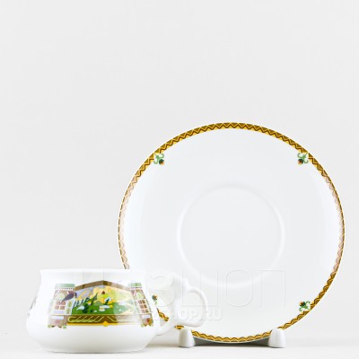 Чашка с блюдцем кофейная ф. Билибина рис. Сказочный пейзаж