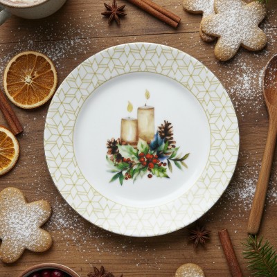 Тарелка плоская 17.5 см ф. Идиллия рис. Праздник