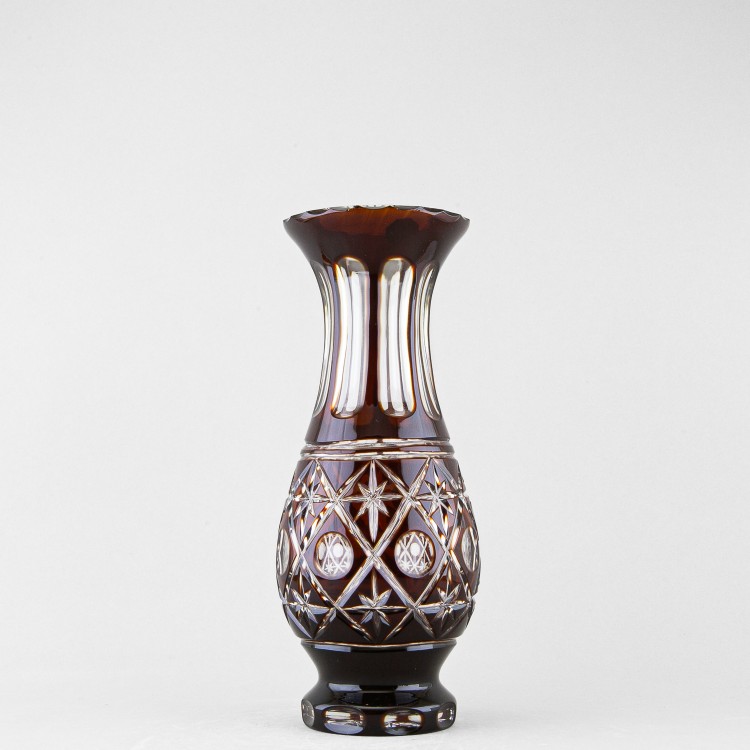 Ваза для цветов, высота 28 см, бордовый наклад, 740/3 в Москве