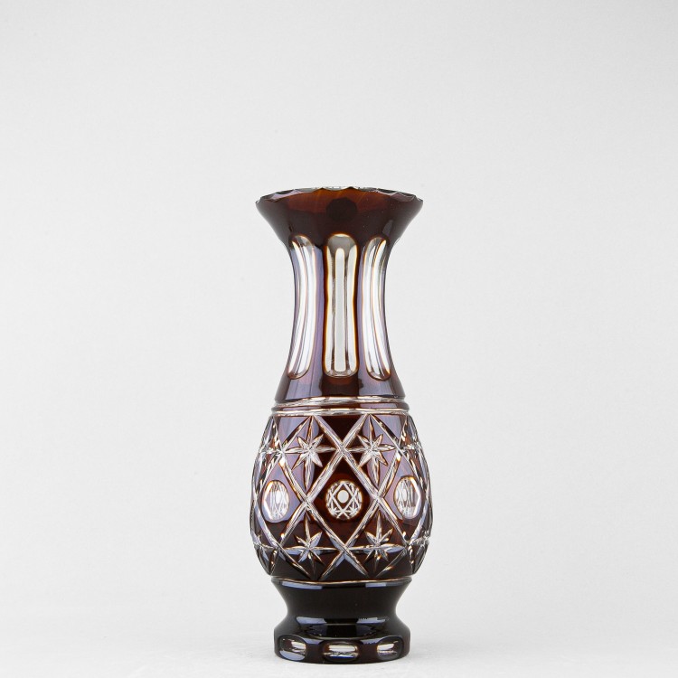 Ваза для цветов, высота 28 см, бордовый наклад, 740/3 в Москве