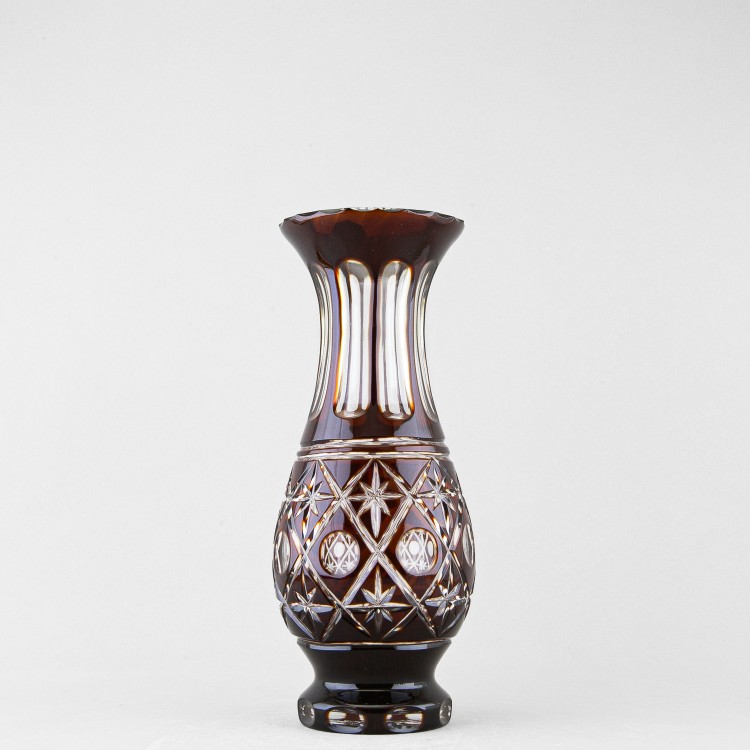 Ваза для цветов, высота 28 см, бордовый наклад, 740/3 в Москве