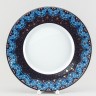 Тарелка плоская 28 см рис. Дхара в синем / Dhara Bleu