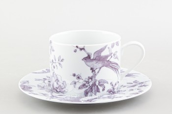 Чашка с блюдцем чайная ф. Соло рис. Monplaisir Violet / Монплезир фиолетовый