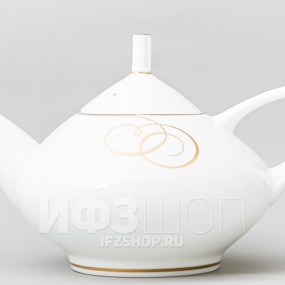 Чайник заварочный ф. Купольная рис. Золотые завитки