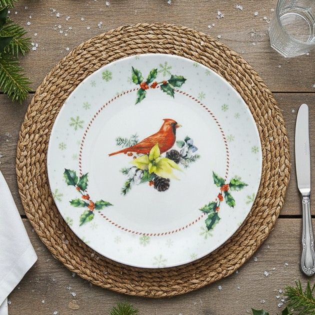 Тарелка плоская 24 см ф. Универсал рис. Новый год в Москве